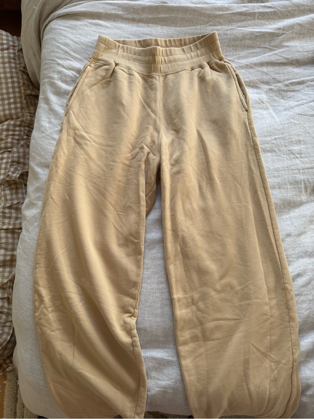Frame Denim Camel-Tan barrel Leg Sweatpants